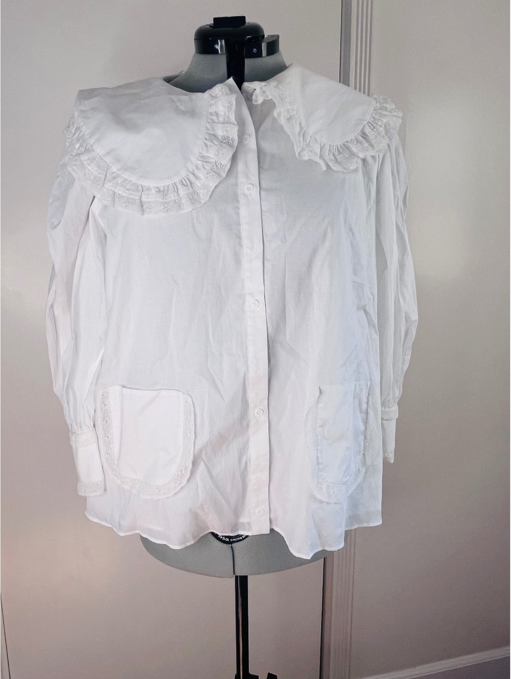 The Jacket Ivory blouse by Selkie XXL NWT
